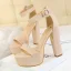 Schöne Rot Cocktail Sandalen Damen 2023 Knöchelriemen 13 cm Thick Heels Peeptoes Sandaletten Hochhackige