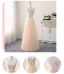Chic / Beautiful Champagne Bridesmaid Dresses 2018 A-Line / Princess Appliques Flower Bow Sash Floor-Length / Long Ruffle Backless Wedding Party Dresses