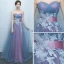 Fine Ballkjoler 2017 Gradient-Farge Prinsesse Lange Gripende Ruffles Kjæreste Uten Ermer Ryggløse Sash Appliques Blomst Formelle Kjoler