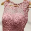 Snygga / Fina Afton Formella Klänningar 2017 Festklänningar Spets Blomma Appliqués Pärla Urringning Ärmlös Korta Prinsessa