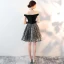 Modern / Fashion Dark Green Suede Party Dresses 2018 A-Line / Princess Amazing / Unique Off-The-Shoulder Short Sleeve Star Short Ruffle Backless Formal Dresses