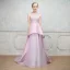 Unique Robe De Soirée 2017 Lilas Princesse Chapel Train Encolure Dégagée Sans Manches Dos Nu Faux Diamant Ceinture Perlage Paillettes Percé Robe De Ceremonie