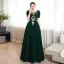 Élégant Vert Foncé Perlage Paillettes Robe De Bal 2023 Princesse Encolure Carrée Manches Courtes Dos Nu Longue Promo Robe De Ceremonie