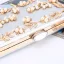 Chic / Beautiful Silver Pearl Rhinestone Satin Evening Party Clutch Bags 2023