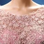 Chic / Belle Robe De Soirée 2017 Rose Bonbon Princesse Train De Balayage Encolure Dégagée Sans Manches Percé En Dentelle Appliques Perlage Perle Paillettes Cristal Ceinture Robe De Ceremonie