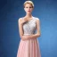 Chic / Belle Robe De Soirée 2017 Rougissant Rose Princesse Train De Balayage Volants en Cascade Encolure Dégagée Sans Manches Percé Ceinture En Dentelle Appliques Paillettes Robe De Ceremonie