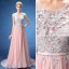 Chic / Belle Robe De Soirée 2017 Rougissant Rose Princesse Train De Balayage Volants en Cascade Encolure Dégagée Sans Manches Percé Ceinture En Dentelle Appliques Paillettes Robe De Ceremonie