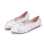 Fine Hvit Perle Rhinestone Blonder Blomst Brudesko 2025 Bryllup