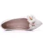 Elegant White Appliques Flat Wedding Shoes 2025 Pointed Toe Wedding Heels