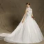 Chinese style Wedding Dresses 2017 Ivory Ball Gown Sweep Train High Neck Sleeveless Pierced Lace Appliques