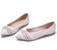 Eleganckie Białe Rhinestone Perła Płaskie Szpiczaste Buty Ślubne 2025
