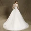 Modern / Fashion Church Wedding Dresses 2017 White Ball Gown Chapel Train Scoop Neck Sleeveless Pierced Lace Appliques
