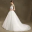 Modern / Fashion Church Wedding Dresses 2017 White Ball Gown Chapel Train Scoop Neck Sleeveless Pierced Lace Appliques