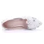 Elegante Witte Rhinestone Kant Bloem Lage Hak Bruidsschoenen 2025 3 cm Naaldhakken / Stiletto Spitse Neus Huwelijk Pumps Hoge Hakken
