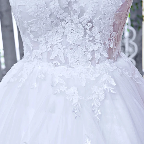 Schöne Strand Brautkleider / Hochzeitskleider 2017 A Linie Asymmetrisch V-Ausschnitt Ärmellos Rückenfreies Spitze Applikationen