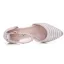 Charmant Weiß Strass Perle Knöchelriemen Brautschuhe 2025 9 cm Stilettos Spitzschuh Hochzeit Hochhackige