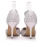 Charmant Weiß Strass Perle Brautschuhe 2025 Knöchelriemen 9 cm Stilettos Spitzschuh Hochzeit Hochhackige