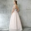 Chic / Beautiful Evening Dresses  2017 Blushing Pink A-Line / Princess Floor-Length / Long Scoop Neck Sleeveless Backless Appliques Flower Formal Dresses