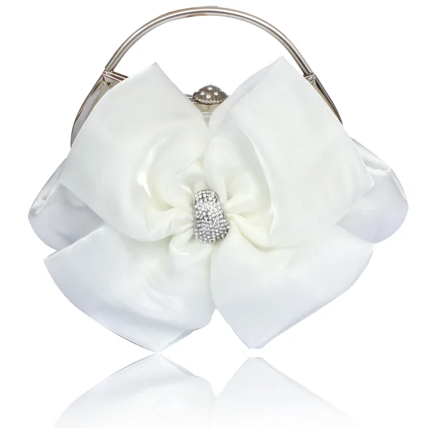 Fée Des Fleurs Blanche Pochette Perlage Fleur Faux Diamant Velour Mariage Accessorize 2019