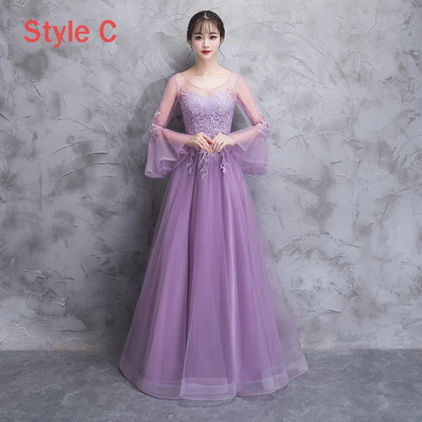 long sleeve bridesmaid dresses blue Ever-Pretty Pleated V-Neck 3/4 Sleeves Asymmetrical Hem Summer Formal Wedding Guest Dress main image 1