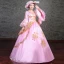 Vintage / Retro Medieval Blushing Pink Ball Gown Prom Dresses 2021 Square Neckline Long Sleeve Floor-Length / Long 3D Lace Appliques Embroidered Flower Lace Satin Cosplay Prom Formal Dresses