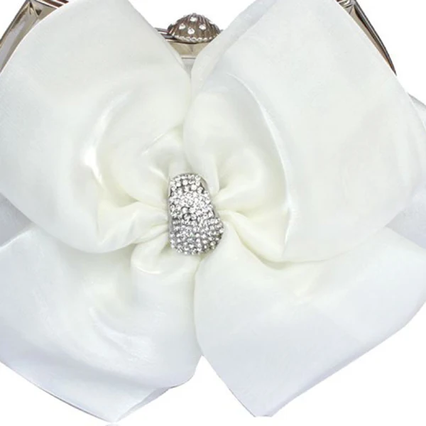 Fée Des Fleurs Blanche Pochette Perlage Fleur Faux Diamant Velour Mariage Accessorize 2019