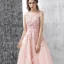 Chic / Beautiful Evening Dresses  2017 Candy Pink A-Line / Princess Floor-Length / Long Scoop Neck Sleeveless Backless Appliques Flower Pierced Formal Dresses