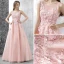 Chic / Beautiful Evening Dresses  2017 Candy Pink A-Line / Princess Floor-Length / Long Scoop Neck Sleeveless Backless Appliques Flower Pierced Formal Dresses