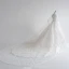 Luxury / Gorgeous White Wedding Dresses 2017 Royal Train Ball Gown V-Neck Long Sleeve Backless Heart-shaped Lace Appliques Flower Rhinestone Glitter Pierced