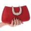 Scintillantes Rouge Faux Diamant Cocktail Promo Pochette 2022 Métal
