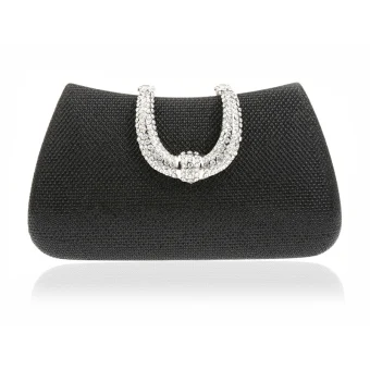 Chic Beautiful Black Rhinestone Evening Party Clutch Bags 2023
