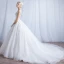 Classic Chic / Beautiful Church Hall Wedding Dresses 2017 Lace Appliques V-Neck Sleeveless Backless Cathedral Train White Ball Gown