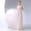 Chic / Beautiful Prom Dresses 2017 A-Line / Princess Lace Flower Crystal Pearl Off-The-Shoulder Backless Short Sleeve Floor-Length / Long Formal Dresses