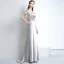 Luxe Robe De Soirée 2017 Princesse Perlage Paillettes Encolure Dégagée Dos Nu Sans Manches Train De Balayage Soirée