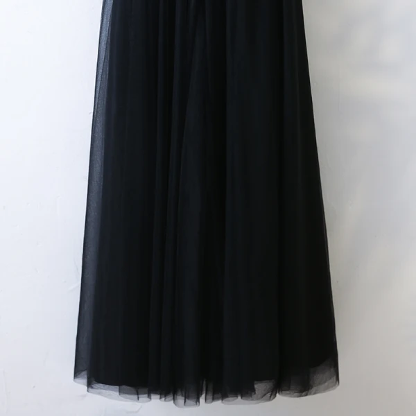 Chic / Beautiful Black Evening Dresses 2017 A-Line / Princess Lace Beading Crystal High Neck Long Sleeve Ankle Length Formal Dresses