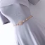 Elegante Silber Abendkleider 2017 A Linie Metall Stoffgürtel One-Shoulder Rückenfreies Kurze Ärmel Knöchellänge Abend