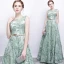 Chic / Belle Robe De Soirée 2017 Princesse Métal Ceinture Encolure Dégagée Longue Robe De Ceremonie