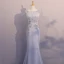 Chic / Belle Robe De Soirée 2017 Trompette / Sirène En Dentelle Fleur Perlage Paillettes Encolure Dégagée Sans Manches Train De Balayage Robe De Ceremonie