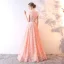 Chic / Beautiful Evening Dresses  2017 A-Line / Princess Lace Sequins Scoop Neck Sleeveless Floor-Length / Long Formal Dresses