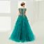 Luxury / Gorgeous Prom Dresses 2017 Ball Gown Lace Flower Pearl Sequins Scoop Neck Floor-Length / Long Sleeveless Formal Dresses