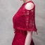 Chic / Beautiful Burgundy Evening Dresses  2017 A-Line / Princess Lace Flower Beading Crystal Sequins Bow Halter Strapless 1/2 Sleeves Ankle Length Formal Dresses