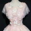 Chic / Beautiful Prom Dresses 2017 Ball Gown Lace Flower Artificial Flowers Butterfly Pearl Scoop Neck Short Sleeve Floor-Length / Long Formal Dresses