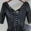 Chic / Belle Noire Robe De Soirée 2017 Princesse Dentelle V-Cou Dos Nu 1/2 Manches Longueur Cheville Robe De Ceremonie