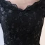 Chic / Belle Noir Robe De Cocktail 2017 Princesse Dentelle V-Cou Dos Nu Manches Courtes Asymétrique Robe De Ceremonie
