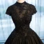 Chic / Beautiful Evening Dresses  2017 Ball Gown Lace Flower Crystal Beading High Neck Backless Short Sleeve Floor-Length / Long Formal Dresses