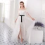 Modern / Fashion Ivory Formal Dresses 2018 A-Line / Princess Spaghetti Straps Backless Short Sleeve Ankle Length Evening Dresses