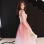 Élégant Dégradé De Couleur Robe De Bal 2018 Princesse Paillettes Encolure Dégagée Dos Nu Sans Manches Longue Robe De Ceremonie