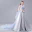 Stunning Prom Dresses 2018 A-Line / Princess Lace Appliques Pearl Scoop Neck Backless Sleeveless Royal Train Formal Dresses
