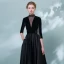 Elegant Evening Dresses  2018 A-Line / Princess Sash Pierced High Neck Backless 1/2 Sleeves Floor-Length / Long Formal Dresses