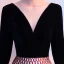 Elegant Black Evening Dresses  2018 A-Line / Princess Striped Pierced Scoop Neck Backless Ankle Length Long Sleeve Formal Dresses